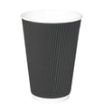 Triple Wall Insulated Black Hot Paper Cup 12 oz x25