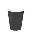 Triple Wall Insulated Black Hot Paper Cup 10 oz x25