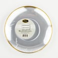 Clear Plastic Plate Gold Rim 7.5'' x10