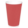Triple Wall Insulated Red Hot Paper Cup 16 oz x25