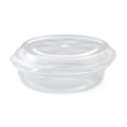 Clear base round container with lid 14 oz x50