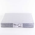 Silver Square Cake Cardboard 35,6 cm / 14'' x12