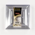 Square Clear Plastic Dessert Plate 6.5'' x10