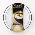 White Plastic Plate Silver Rim 7.5'' x10