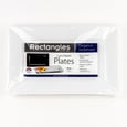 White Plastic Rectangular Plate 12''x7.5'' x10