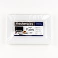 White Plastic Rectangular Plate 10''x6.5'' x10