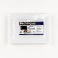 White Plastic Rectangular Plate 7.5''x5.5'' x10