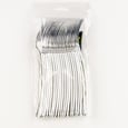 Silver Plastic Cocktail Fork 7.75