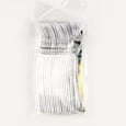 Silver Plastic Cocktail Fork 7