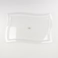 Clear Plastic Rectangular Tray Waves 12