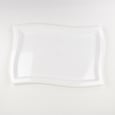 White Plastic Rectangular Tray Waves 12