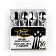 Silver Plastic Mini Spoon x20