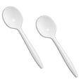 White Polypropylene Soup Spoon x1000