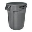 Round Gray Waste Bin 32 Gallon