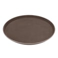 Round Non-Slip Trays Heavy Duty Polypropylen Brown 16