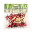 Black Red Ring Atami Bamboo Pick 70 mm x100