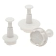 Flower Shape Plastic Cutters Set of 3 Pieces