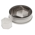Stainless Steel Hexagonal Cutters Set of 6 Pieces