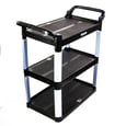 Small Black Service Trolley with 3 Shelves
