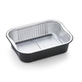 Combo Rectangular Black Aluminum Container with Lid 725 ml / 24oz