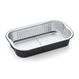 Combo Rectangular Black Aluminum Container with Lid 32 oz / 940 ml