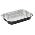 Combo Rectangular Black Aluminum Container with Lid 25 oz / 751 ml