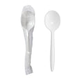 Ind. Wrapped White Plastic Soup Spoon x1000