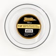White Plastic Plate Silver Rim 7.5'' x10