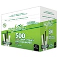 Paille papier noir emb. ind. 6'' x500