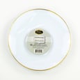 Assiette plastique blanc bande or 7,5