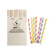  Paille papier pour milkshake rayée 8mm 7.75
