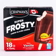 Barres de crème glacée vanille enrobées au chocolat 75 ml x18