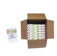  Paille papier pour bubble tea rayée 12mm 10