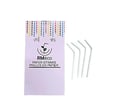  Paille papier flexible blanche 6mm 7.75