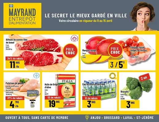 Prix rabais de la semaine | Mayrand Entrepôt d'Alimentation