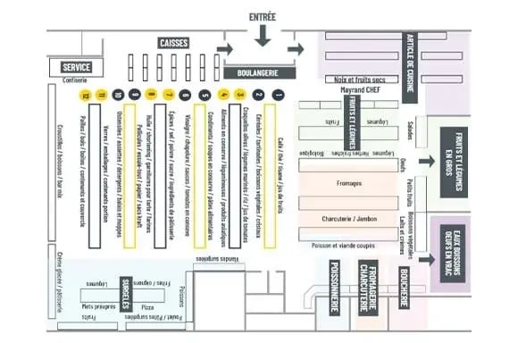 Plan du magasin Mayrand Saint-Jérôme| Mayrand Entrepot d'Alimentation