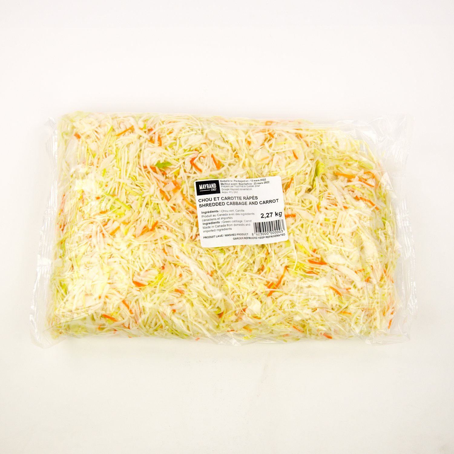 Grated Cabbage and Carrot Blend 2.27 kg