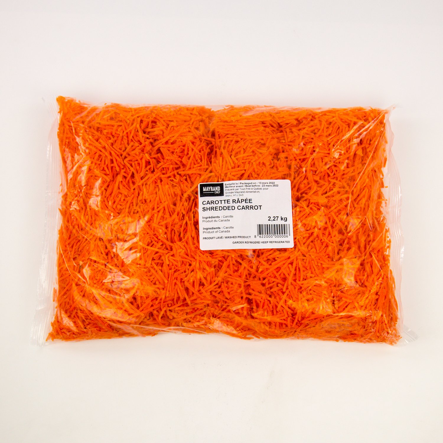Grated Carrot 2.27 kg