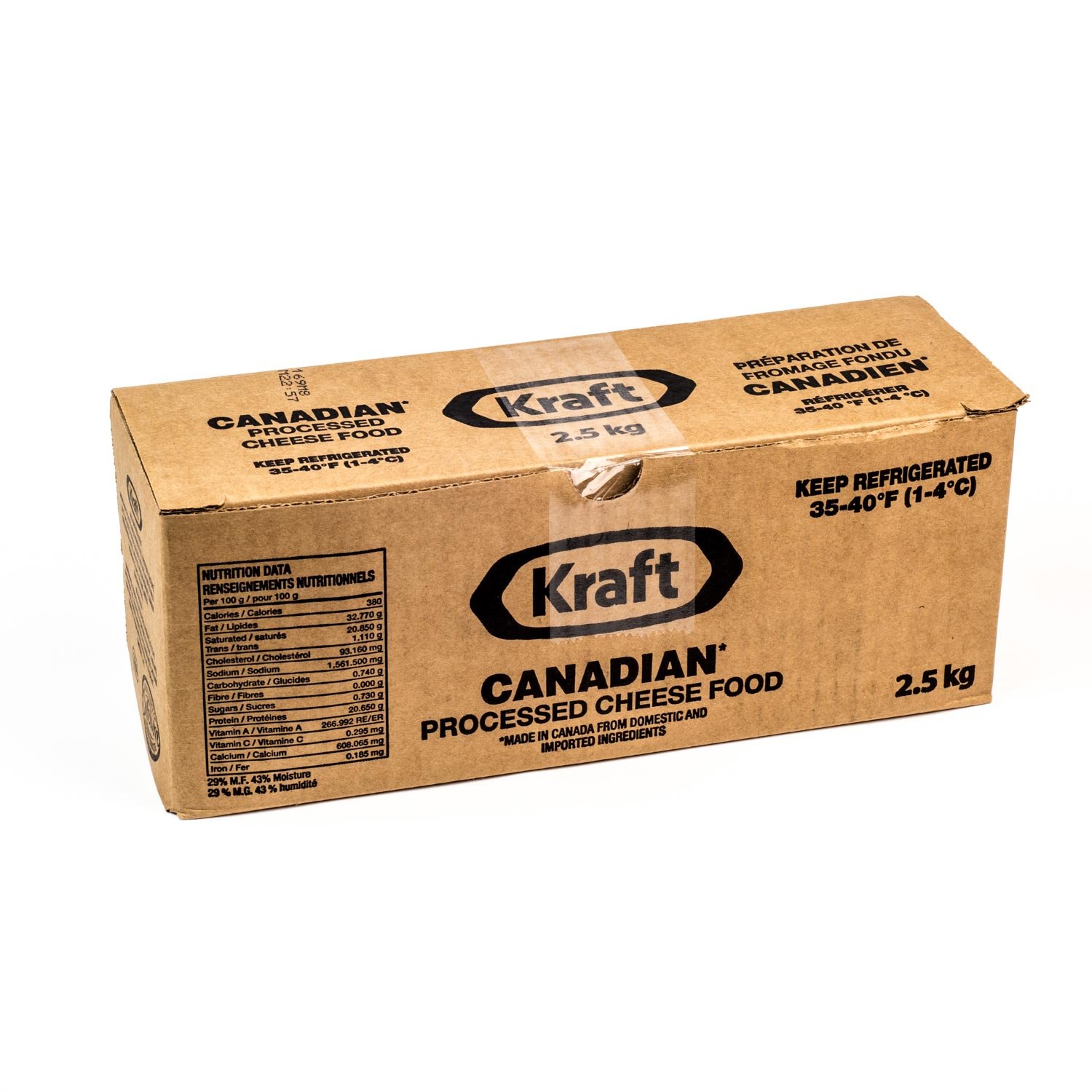 Canadian Yellow Processed Cheese 2.5 kg