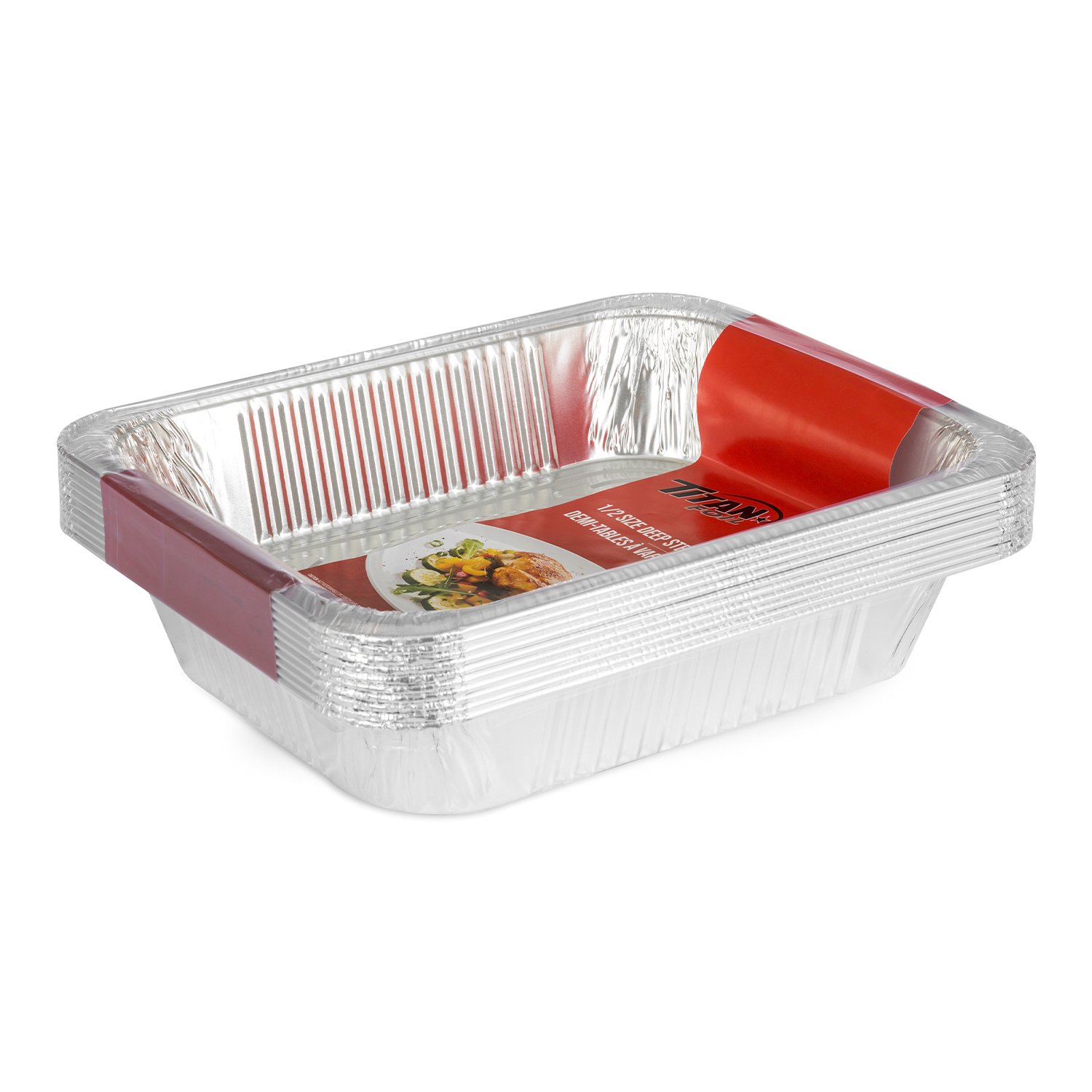 Medium Deep Aluminum Rectangular Container x10