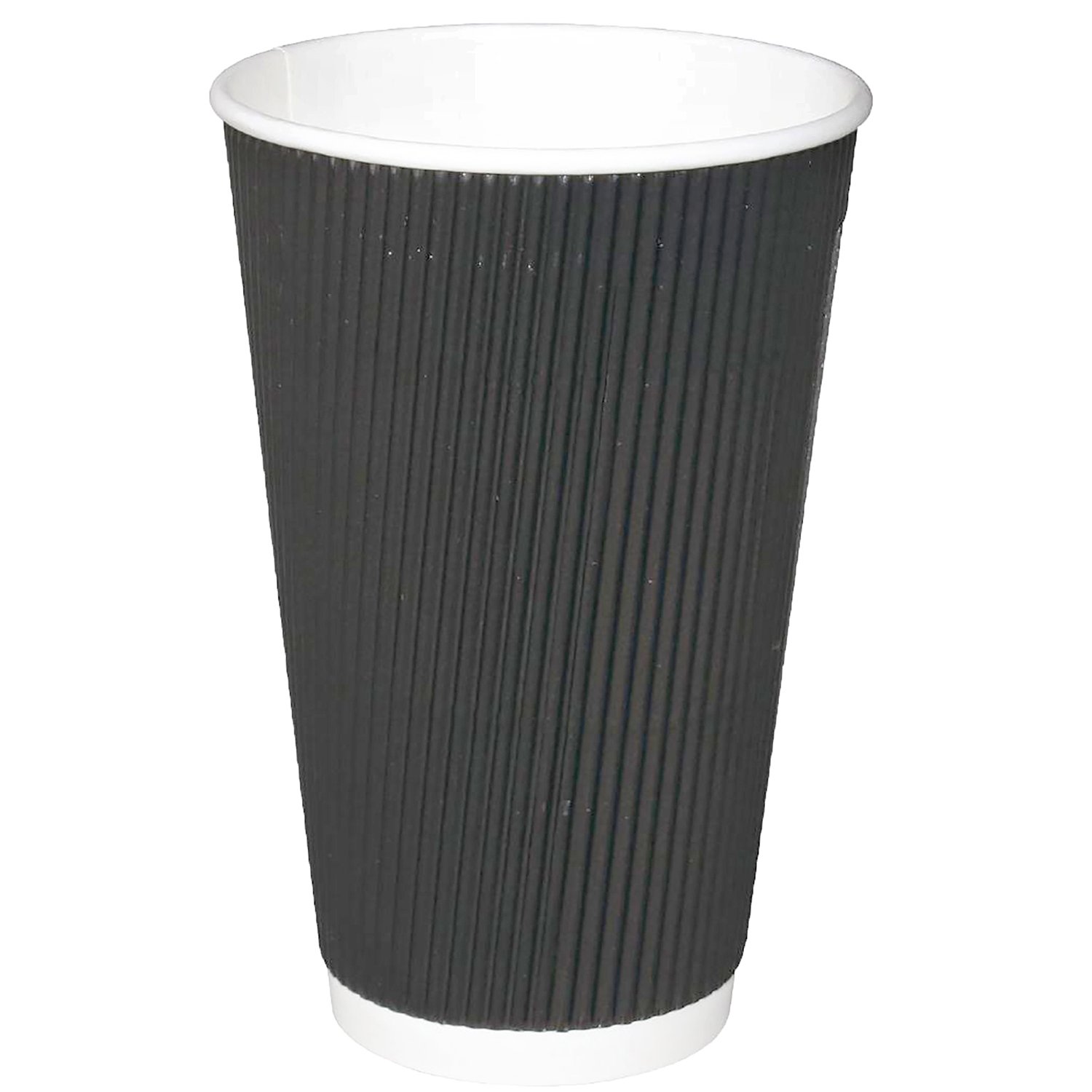 Triple Wall Insulated Black Hot Paper Cup 16 oz x25