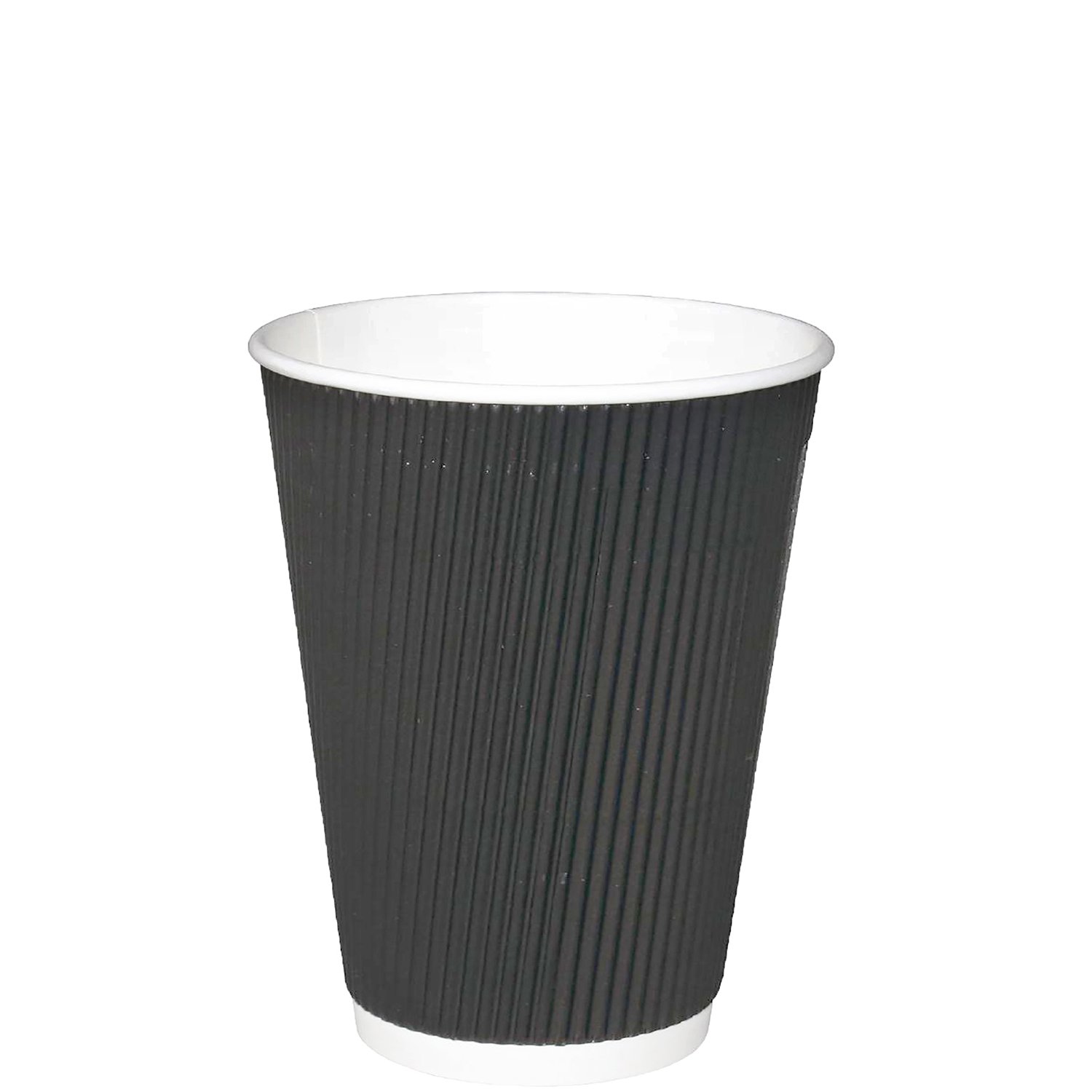 Triple Wall Insulated Black Hot Paper Cup 10 oz x25