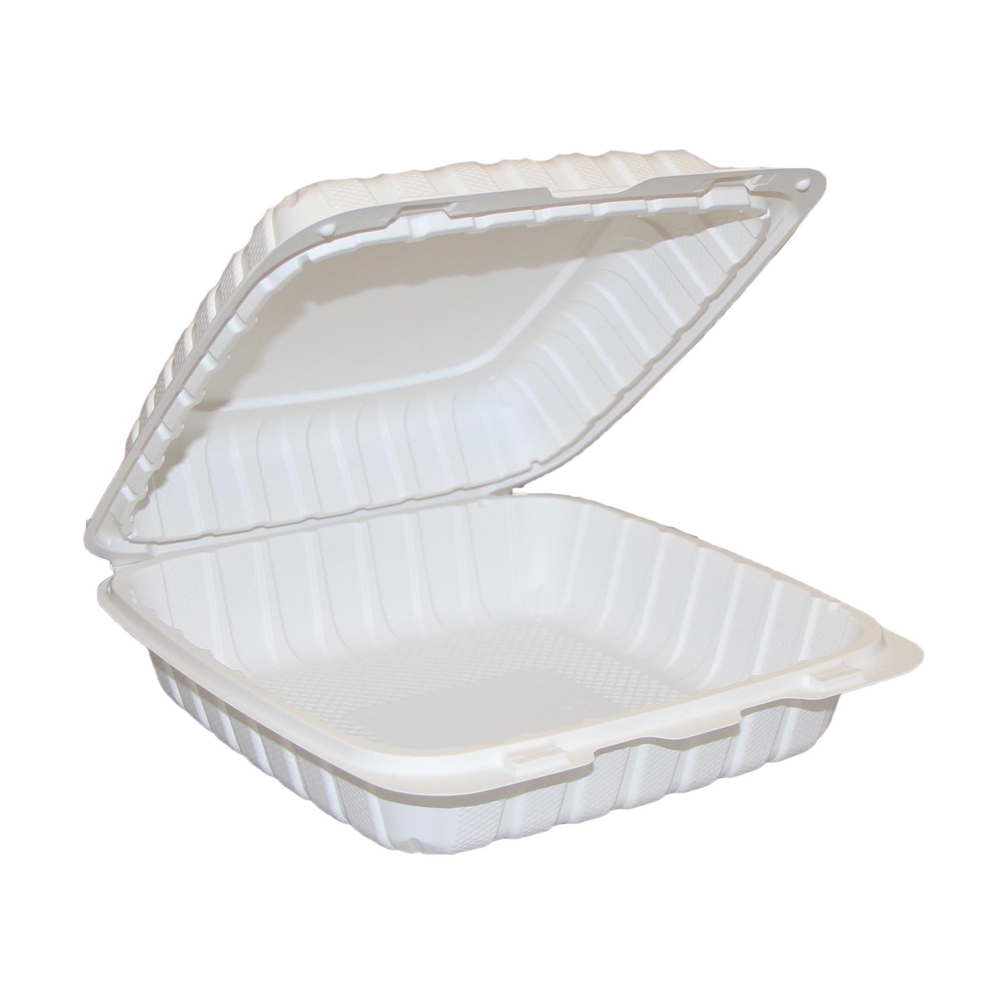 Plastic Take-out Container 8''x8''x3'' x75
