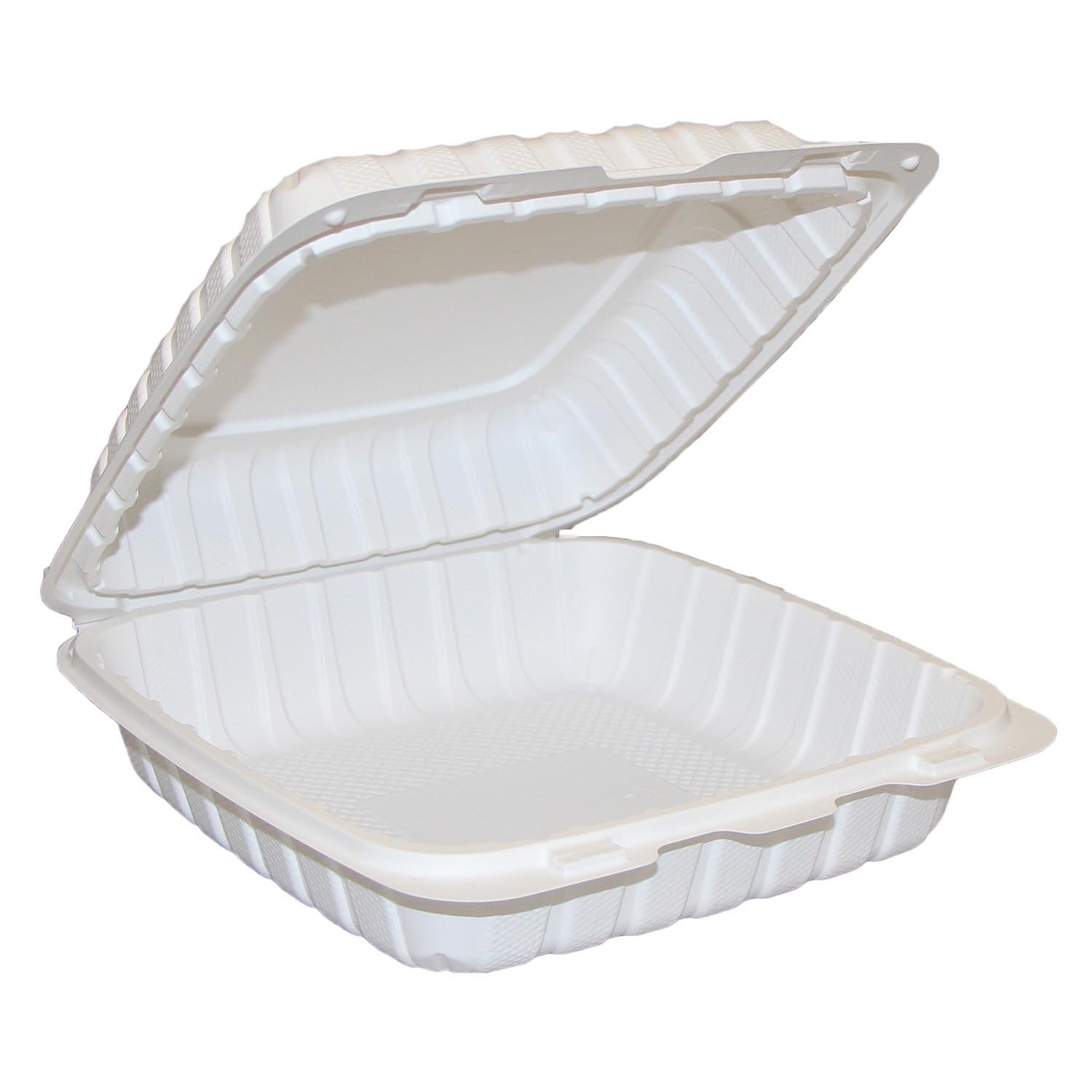 Plastic Take-Out Container 9''x9''x3'' x75