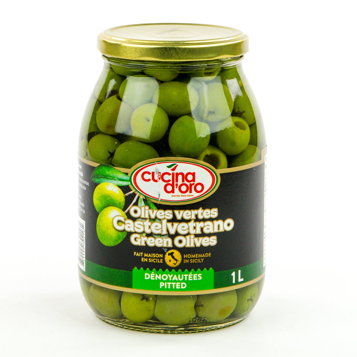 Pitted Castelvetrano Green Olives 1 L