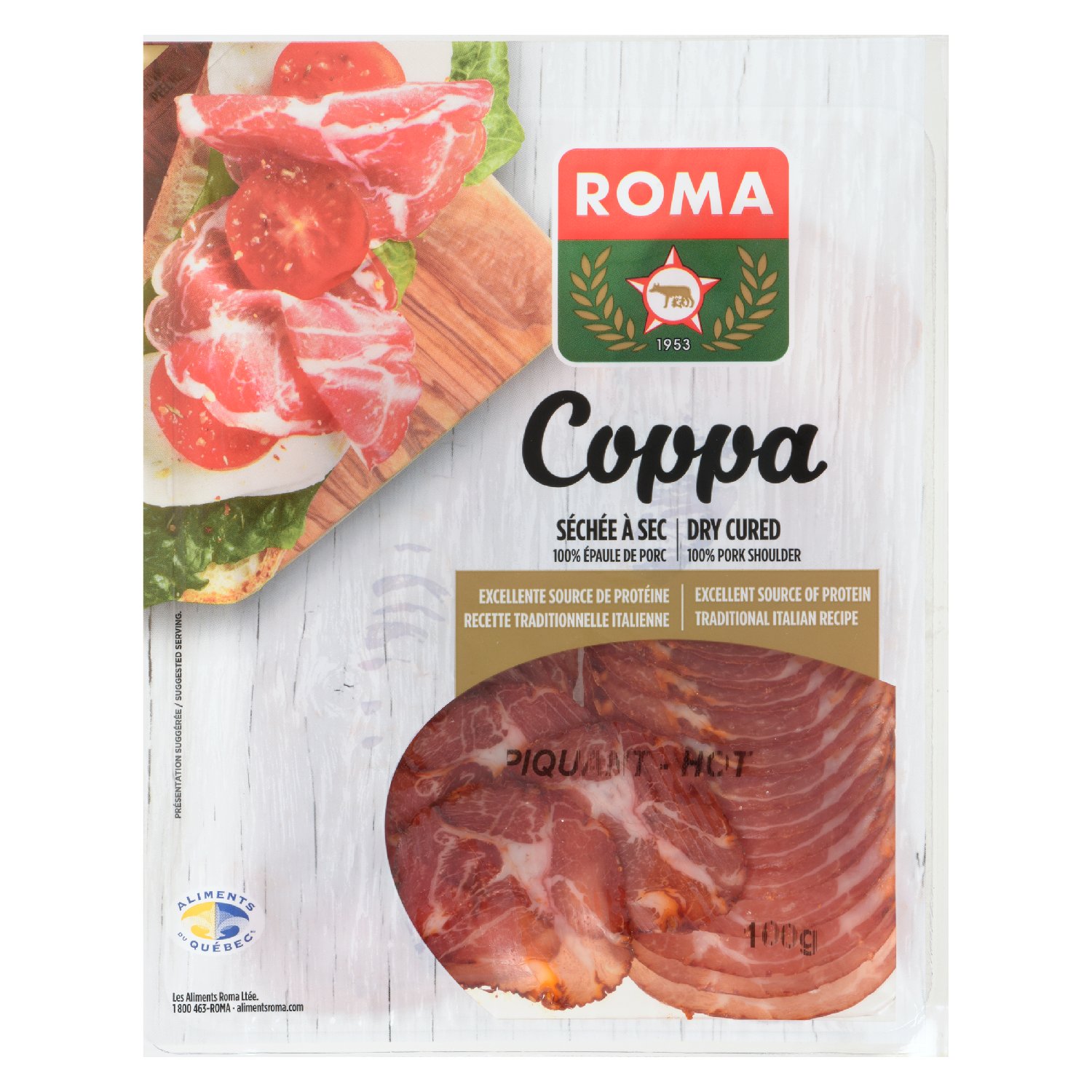 Sliced Hot Coppa 100 g