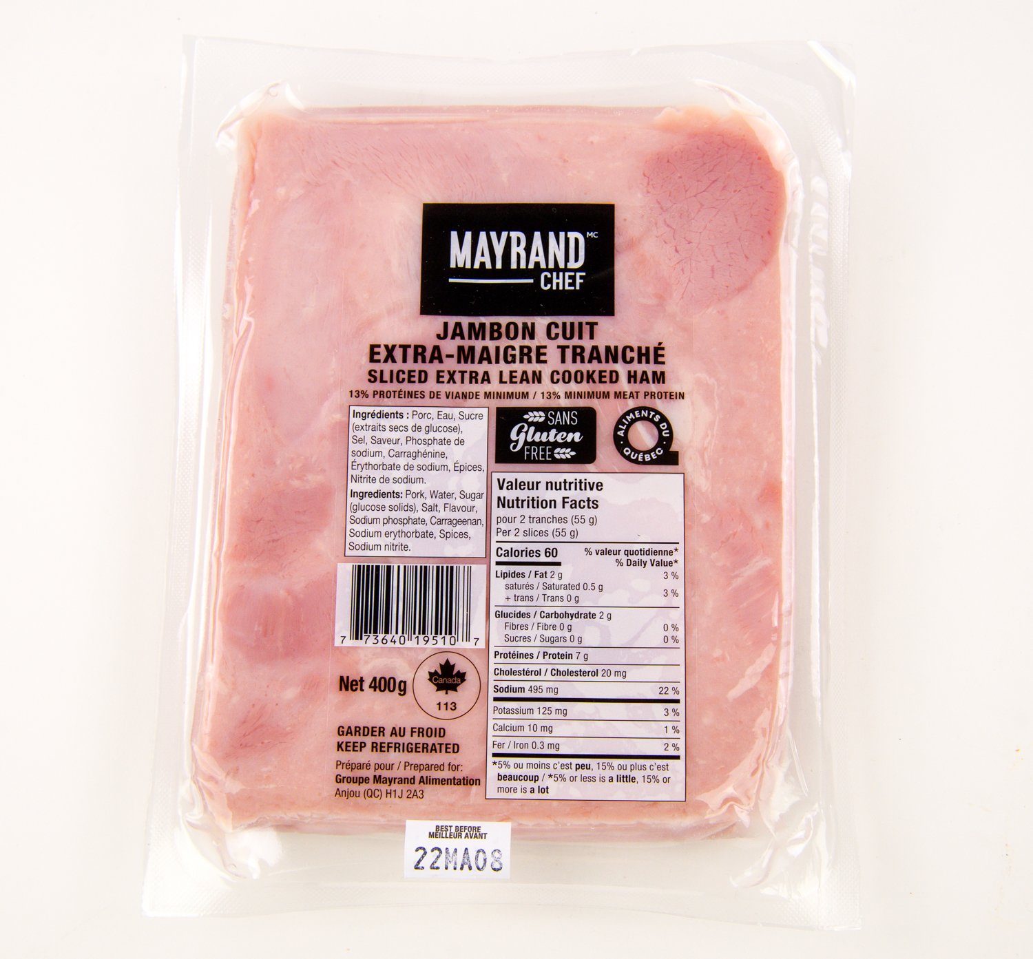 Sliced Extra-Lean Cooked Ham 400 g