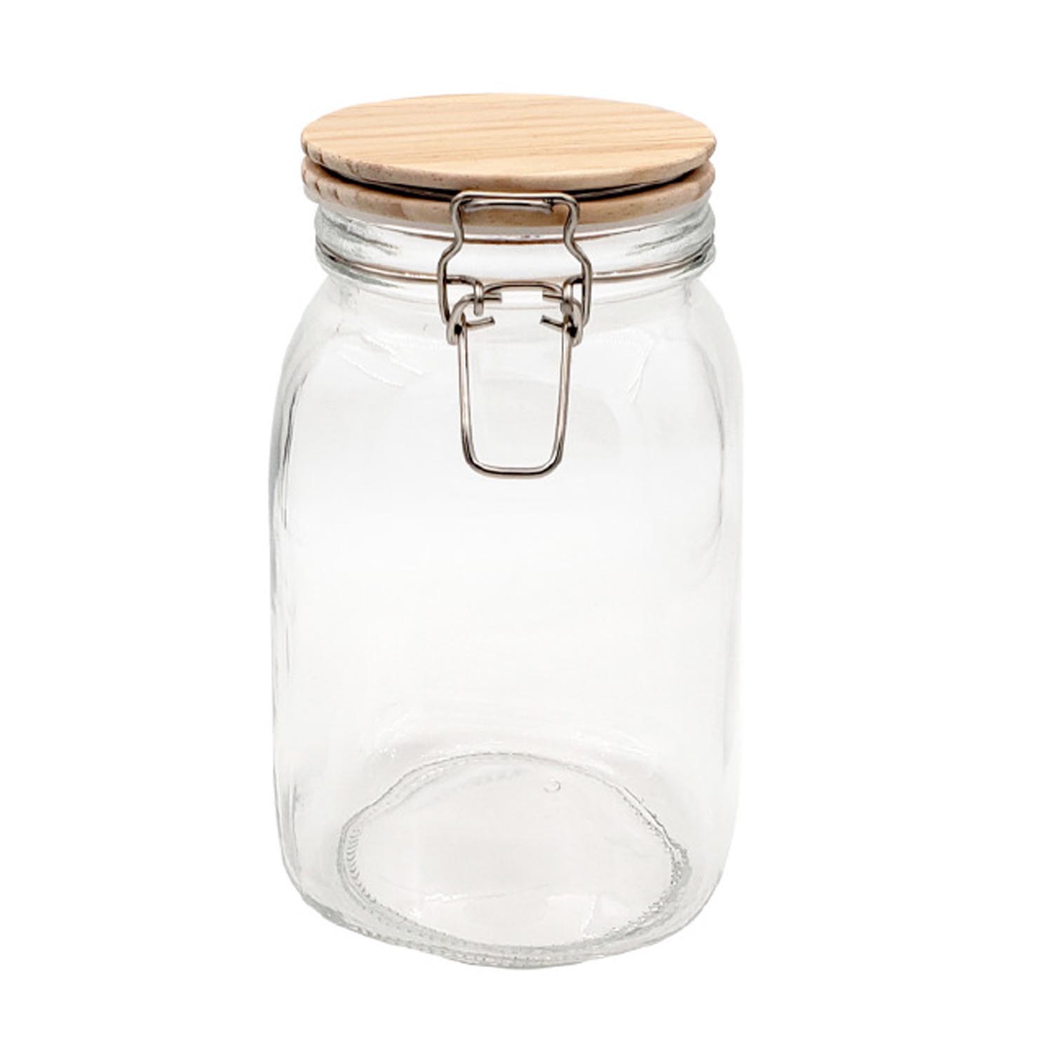 1.5L Glass Jar with Bamboo Lid