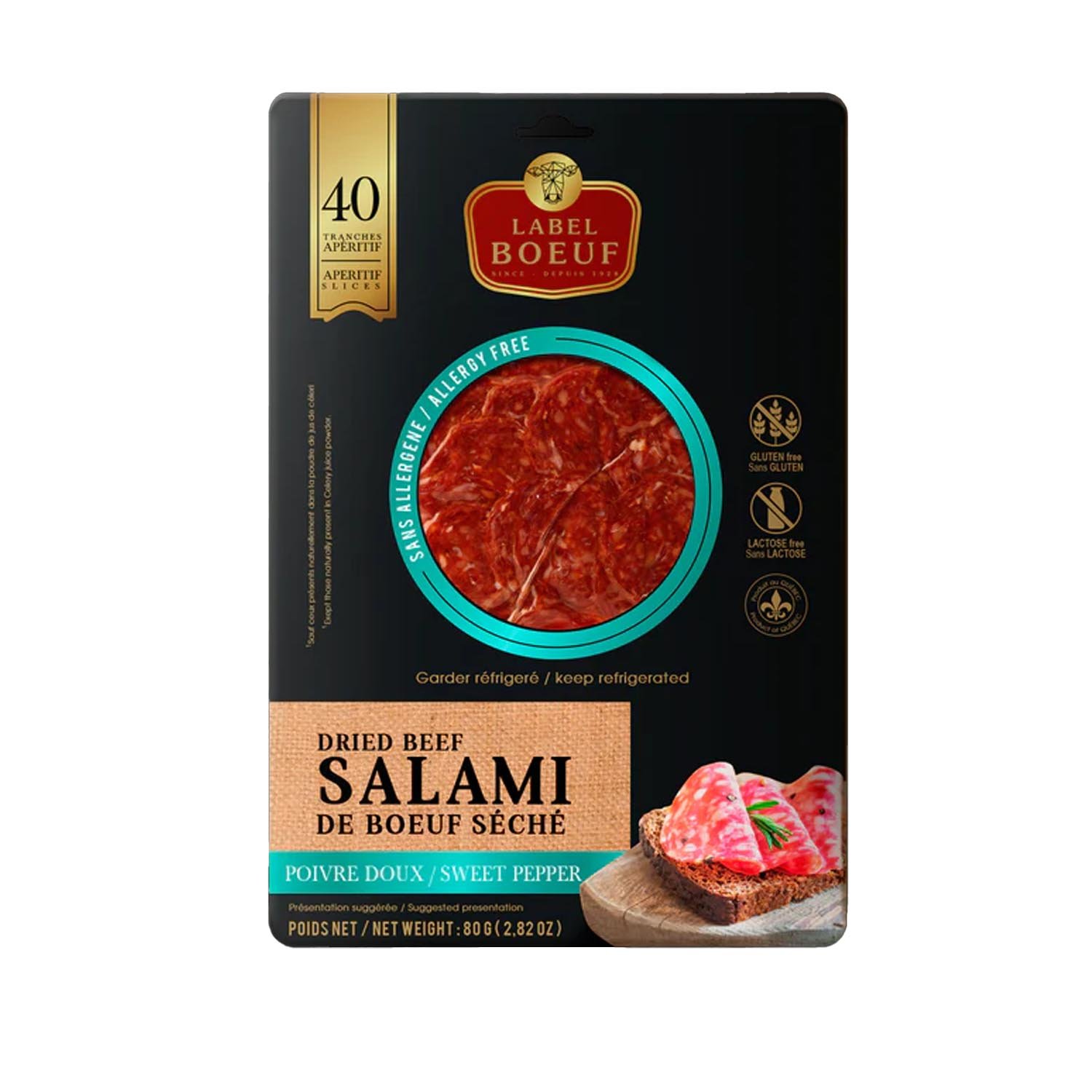 Sweet Pepper Sliced Dried Beef Salami 80 g