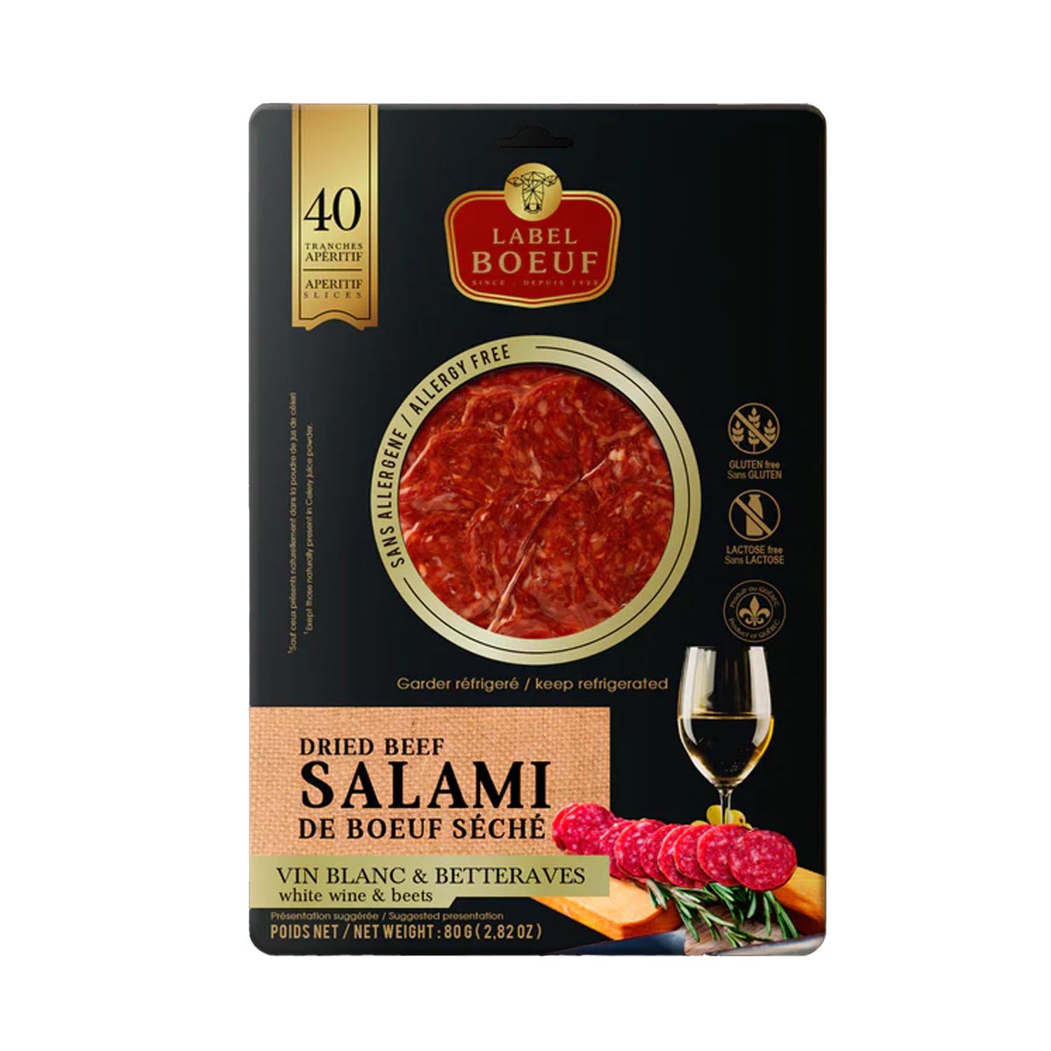 White Wine Sliced Dried Beef Salami 80 g